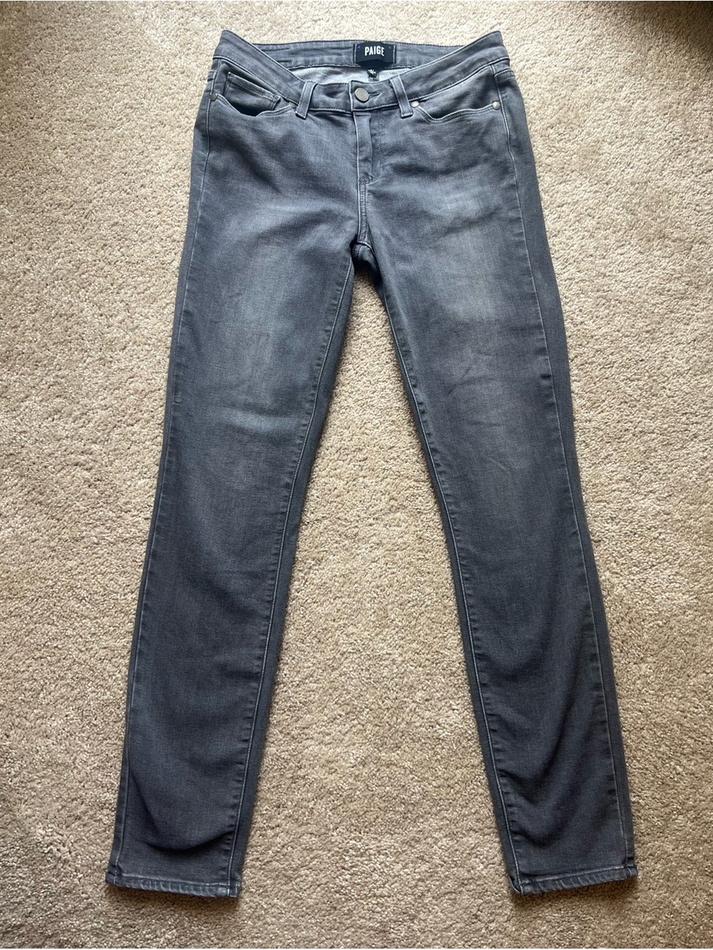 PAIGE Verdugo Ankle Jeans- Grey, Size 27